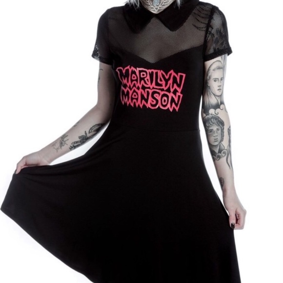 Killstar Dresses & Skirts - NWT KILLSTAR x MANSON sedate skater dress goth